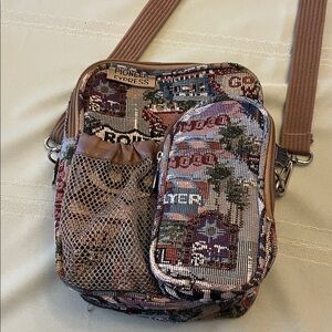 Pioneer Brown Patterned Messenger Bag